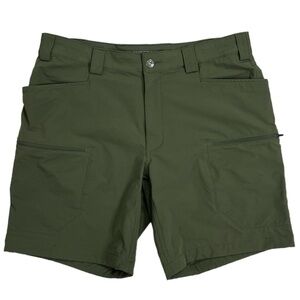 Duluth Trading Co Green Flat Front Men Shorts